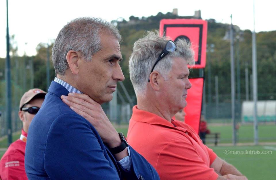 Il presidente Emanuele Garzia con coach Tobin (Foto Marcello Trois)
