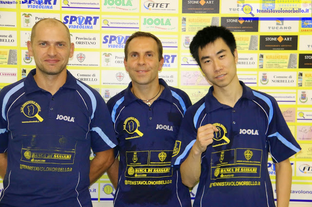 a sx Maxim Kuznetsov con Lucesoli e Lu Leyi (Foto Gianluca Piu)