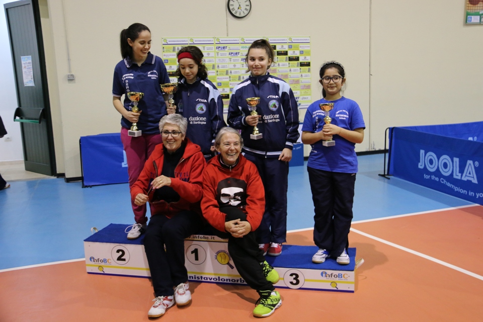 Il podio dei quinta femminili (Foto Gianluca Piu)