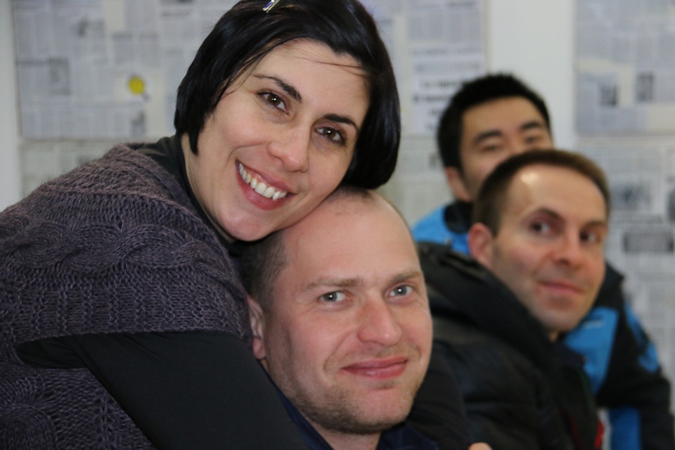 Maxim Kuznetsov con la moglie Emanuela