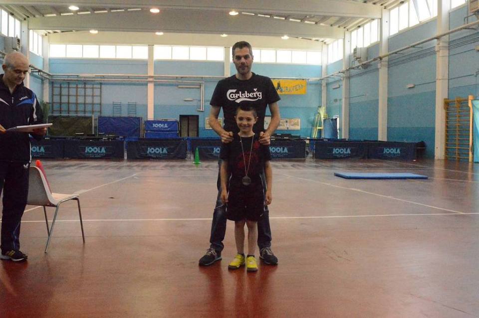 Antonio Murgia del Santa Tecla Nulvi con il presidente Carrucciu (Foto Luciano Saiu)