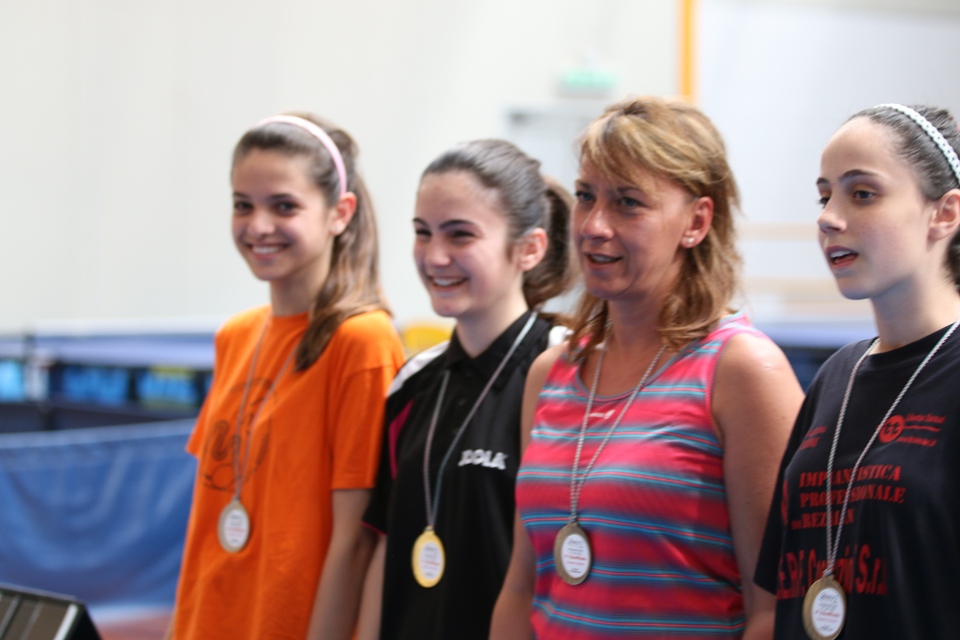 Il podio dei Quarta femminili (Foto Gianluca Piu)