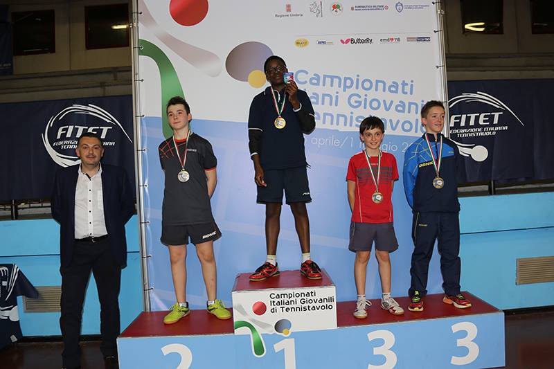 Johnny Oyebode primo in Italia nella categoria Ragazzi (Foto Fitet)