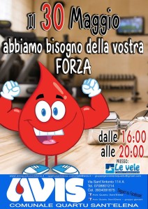Abbiamo bisogno di #VOI anche questa volta! Venite a salvare vite e a dare speranza! Ci vediamo Sabato 30 Maggio al Centro Commerciale Le Vele, dalle 16 alle 20! Eventi