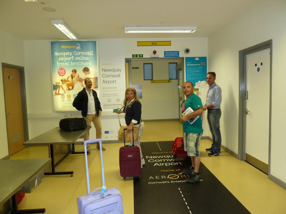 L'arrivo all'aeroporto di Newquay (Foto Gianna Saba)