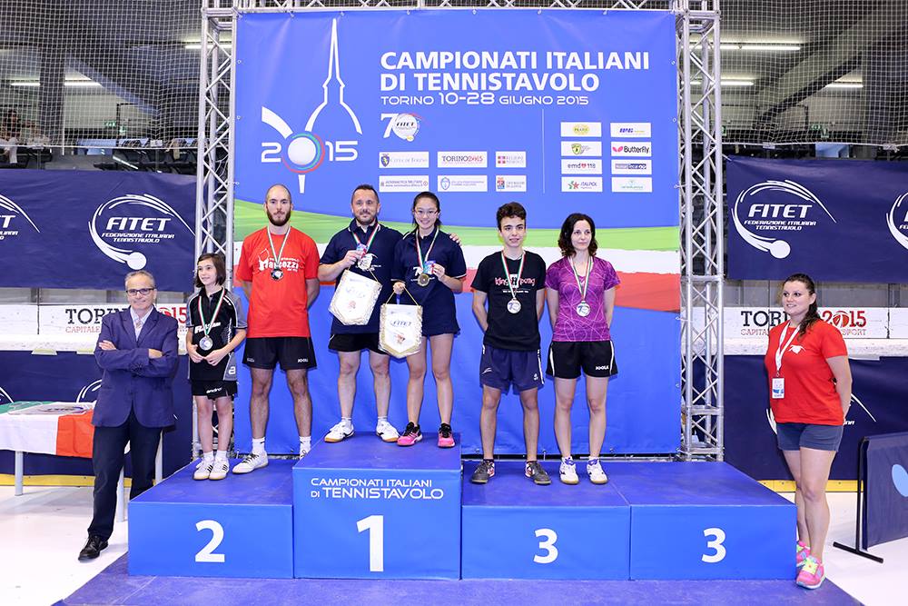 Massimo Ferrero secondo nel doppio misto quarta categoria (Foto Fitet)
