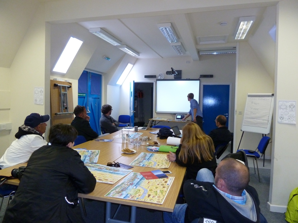 Training presso la sede del Flag della Cornovaglia a Newlyne (Foto Gianna Saba)