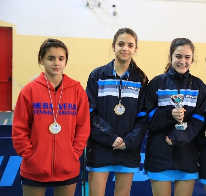 da sx Congiu, Mattana e Piras, protagoniste al Trofeo Coni 2015 (Foto Tomaso Fenu)