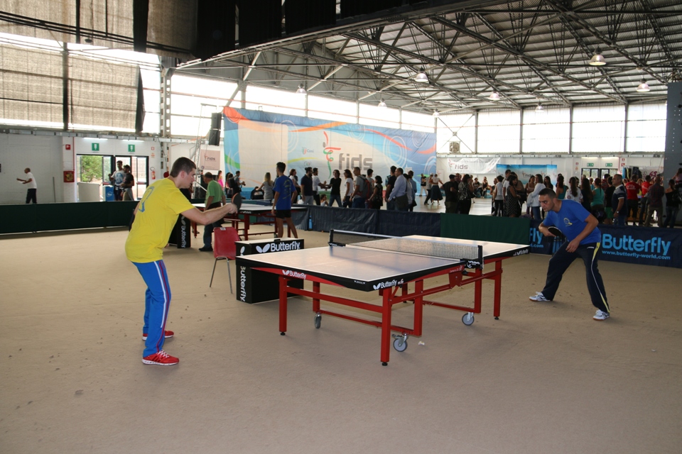 I big del Tennistavolo Norbello Artem Panchenko e Massimiliano Mondello (Foto Gianluca Piu)