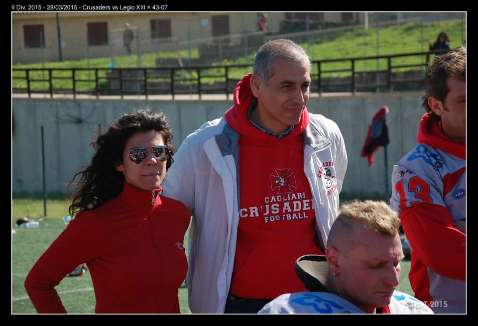 Il presidente Emanuele Garzia con il medico sociale Elisabetta Marongiu (Foto Battista Battino)
