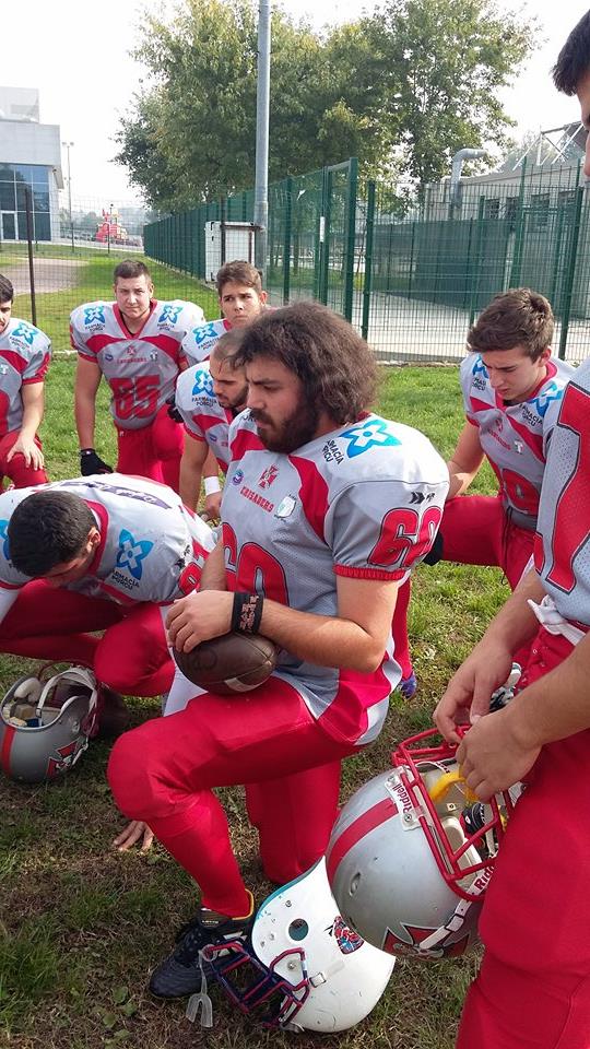 Tobia Collu al suo esordio con i Crusaders