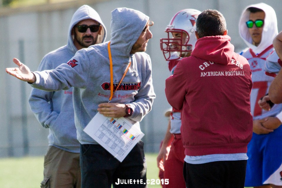 Giraldi con alcuni dei suoi collaboratori (Foto Giulia Congia)
