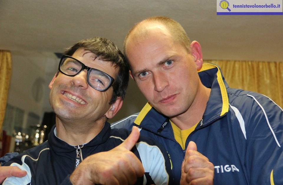 a dx Maxim Kuznetsov con Mauro Mereu (Foto Gianluca Piu)