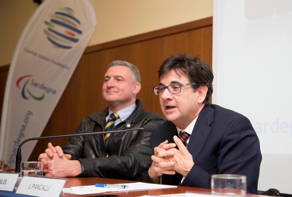 due ex atleti paralimpici super medagliati Oscar De Pellegrin e Luca Pancalli (Foto Elisabetta Messina)