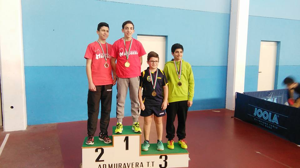 Il podio Allievi maschile (Foto Pier Luigi Loi)