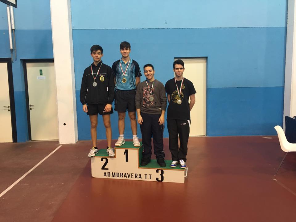 Il podio Juniores maschili (Foto Santa Tecla Nulvi)