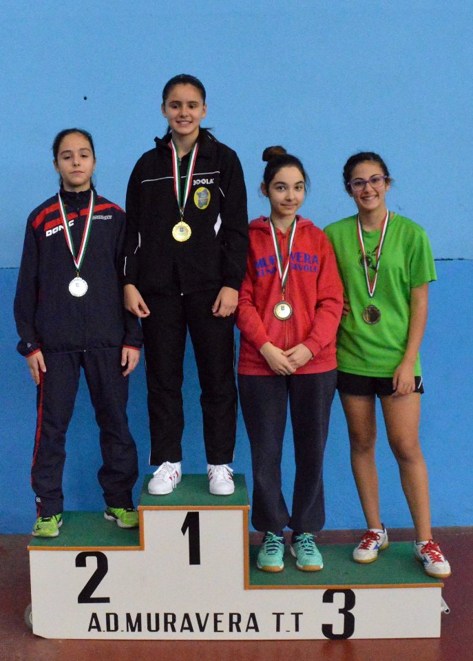 Il podio Ragazzi femminile (Foto Luciano Saiu)