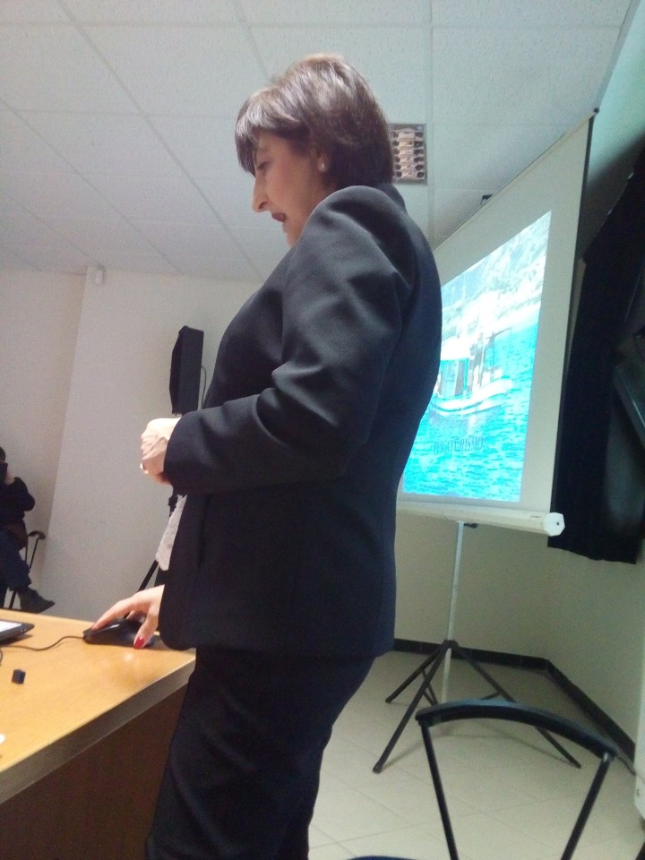 La presidente di Pescatour Gianna Saba durante il seminario al Sardinian Job Day