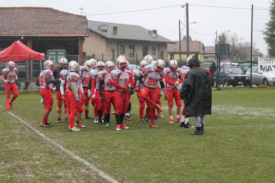 I Crusaders prima della gara con gli Skorpions (Foto Down-Set-Hut Skorpions