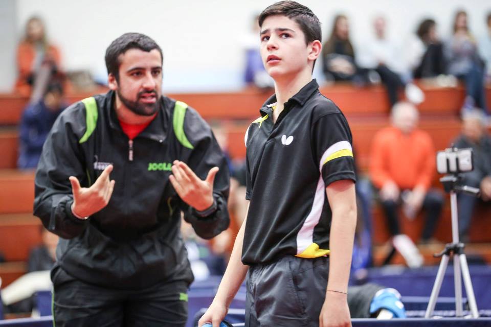 a dx Carlo Rossi pensa  ai campionati Italiani Giovanili sprponato dal tecnico Stefano Curcio (Foto Fitet)