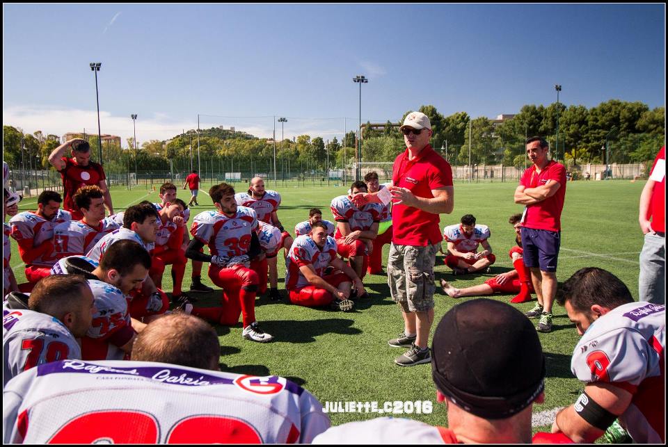 Fiorito e i suoi giocatori (Foto Giulia Congia)