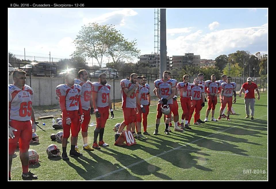 Crusaders in assetto pre gara (Foto Battista Battino)