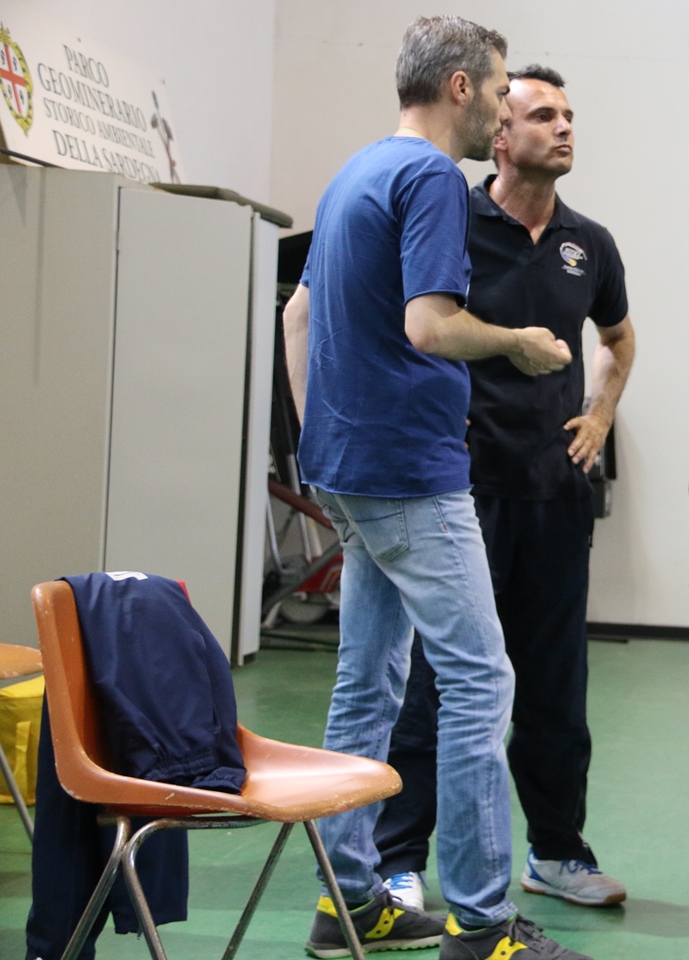 Il presidente Carrucciu con il consigliere Gianluca Mattana (Foto Gianluca Piu)