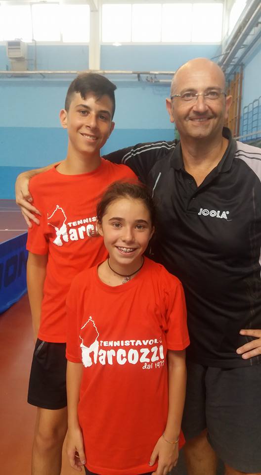 a dx il tecnico Sandro Poma con il figlio Marco e Rossana Ferciug