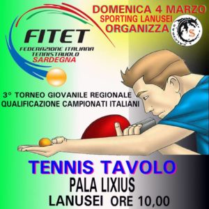 Cronache Pongistiche Sardegna del 28 febbraio 2018 Fitet Sardegna